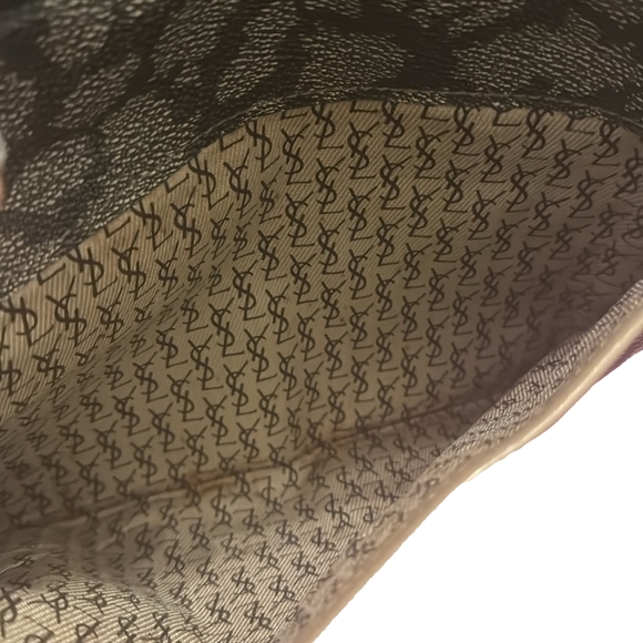 Vintage YSL Yves Saint Laurent Giraffe Print Leather Clutch Pouch - Picture 5 of 7